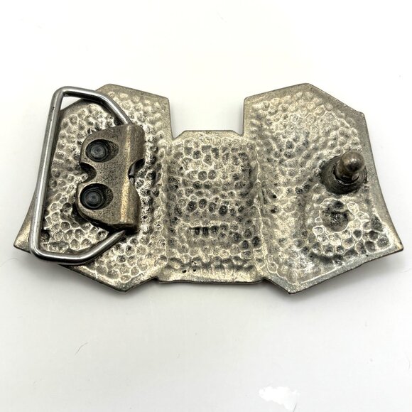 Cool Rare Vintage 1980s 90s Y2K Boombox Beats Silvertone Large Metal Belt Buckle main image 5